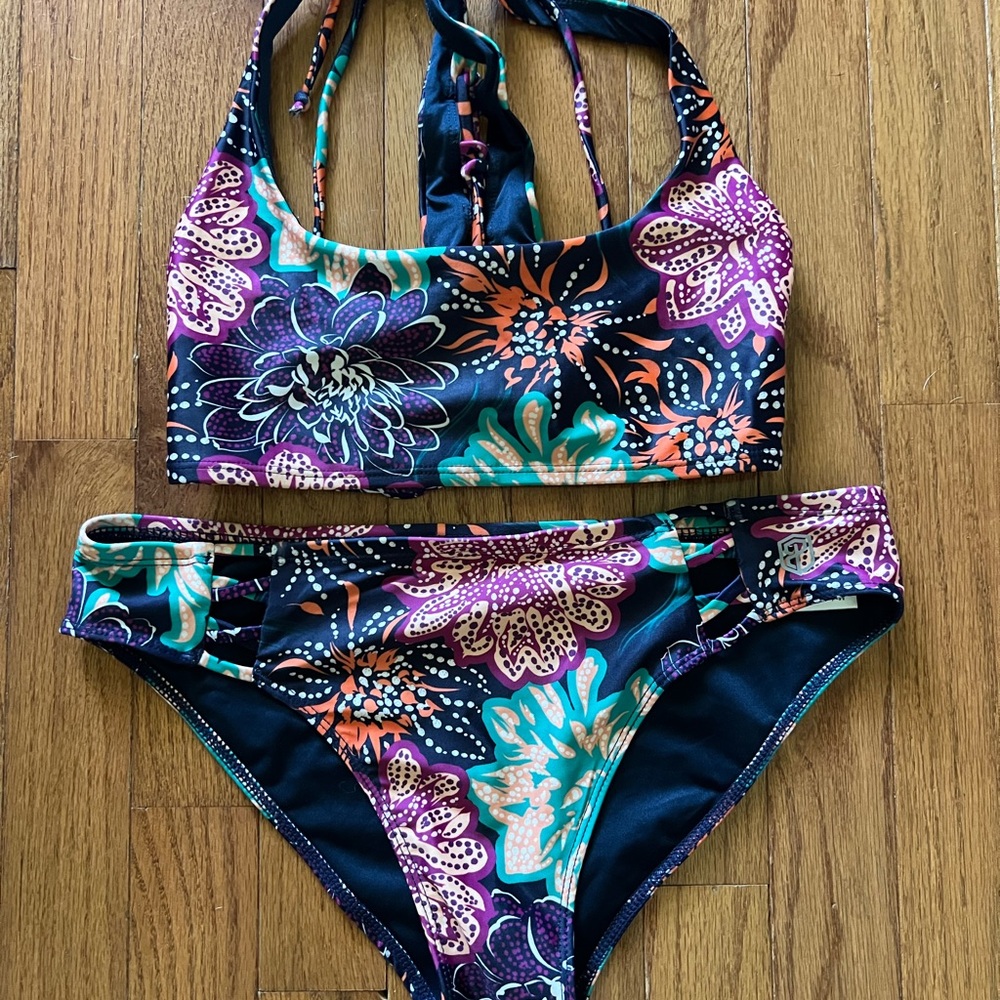 Born Primitive Floral Bikini with Purple and Orange